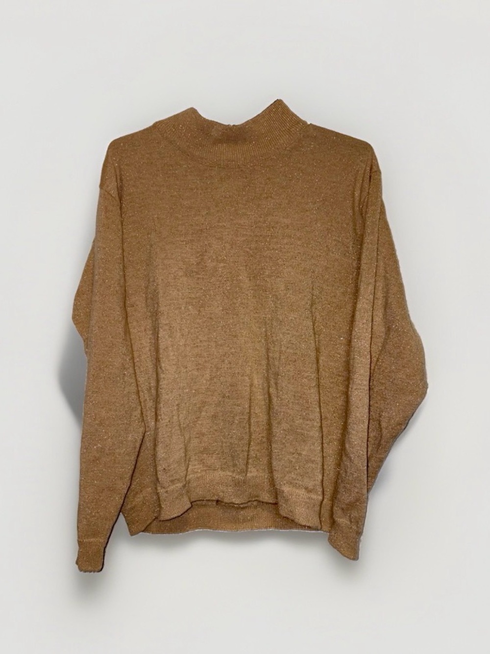 90s Y2K vintage Pendleton tan mock-neck sweate